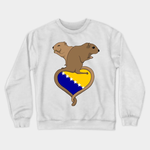 Gerbil Bosnia and Herzegovina (light) Crewneck Sweatshirt by RampArt